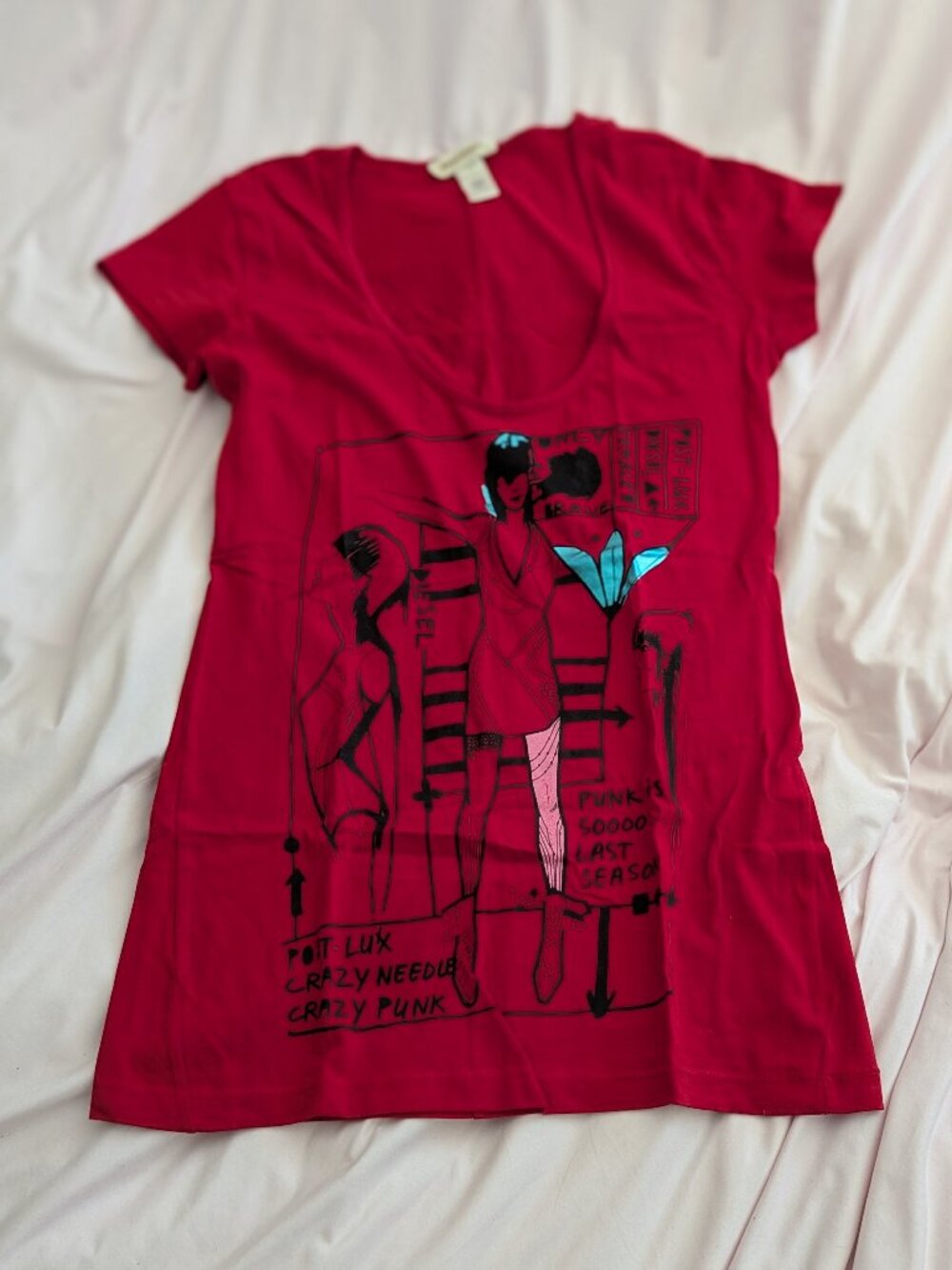 Diesel Red NWOT Graphic Punk Is Last Season XS